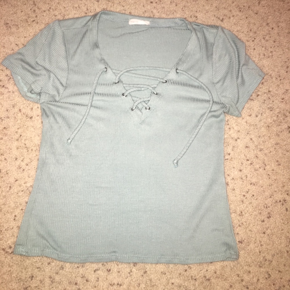 Tilly’s Blue Lace Up Shirt